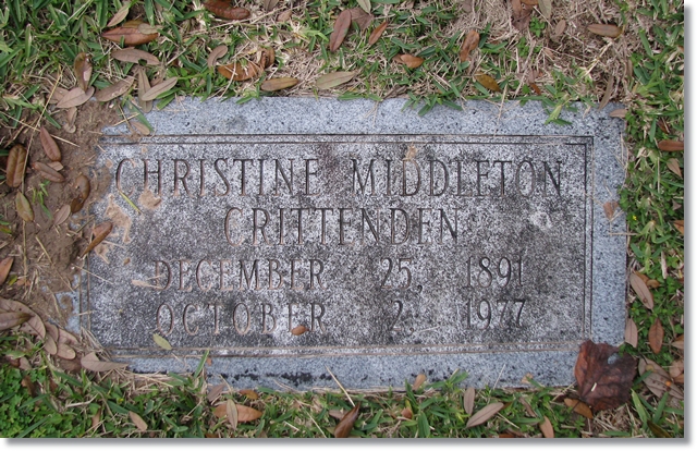 Christine Middleton Crittenden: 1891-1977